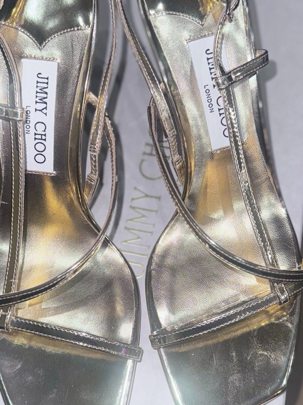 Jimmy Choo Gold Metallic High Heel Pumps